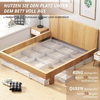 PHINOX Ágy alá tolható fém tárolódoboz görgőkkel - fehér - 40×60×16 cm - 4 db 7