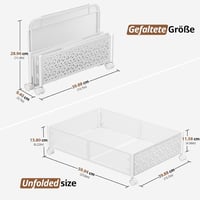 PHINOX Ágy alá tolható fém tárolódoboz görgőkkel - fehér - 40×60×16 cm - 4 db 2