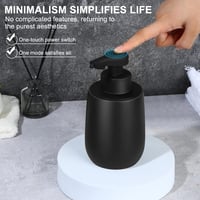 Phneems Automata Szappan Adagoló - Érintésmentes Szenzoros Habszappan Adagoló Konyhába és Fürdőszobába, Fekete Műgyanta Kivitel 3