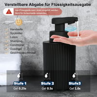 Phneems Automata Szappan Adagoló Érzékelős USB Fekete Fürdőszoba Konyha 3