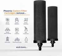 Phoenix Gravity 2 db Csere Szénszűrő Patron Berkey Vízszűrőhöz 2