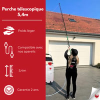 Teleskopická striekacia tyč Phoenix 5,4 m – kompatibilná s Pro Sprayer, Dorsal a Gladiator – na čistenie striech, fasád a záhrad, Fe 2