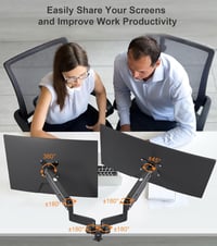 Pholiten Dual Monitor Stand 17-27" Gázrugós Monitortartó Két Képernyőhöz 5