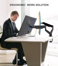 Pholiten Dual Monitor Stand 17-27" Gázrugós Monitortartó Két Képernyőhöz 8