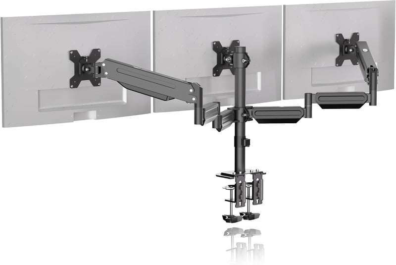 Pholiten MD8003 hármas gázrugós monitorkar asztali tartó, 17-27", max. 6 kg/kar