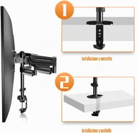 Pholiten MD8003 hármas gázrugós monitorkar asztali tartó, 17-27", max. 6 kg/kar 5
