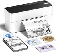 Phomemo Bluetooth Címkenyomtató 4x6 Hőnyomtatós Szállítási Címke Nyomtató eBay Amazon Etsy Shopify Vinted DHL UPS Fekete Fehér 1
