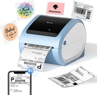 Phomemo D520BT Bluetooth Címkenyomtató - Kék Termál Címkéző 10x15 cm DHL Csomagokhoz, Kompatibilis Amazon, Ebay, Shopify, FedEx, UPS 1