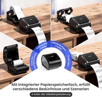 Phomemo D520BT Bluetooth Termál Címkenyomtató 4x6 Szállítási Címkék DHL FedEx Kompatibilis iOS Android Windows Mac 4