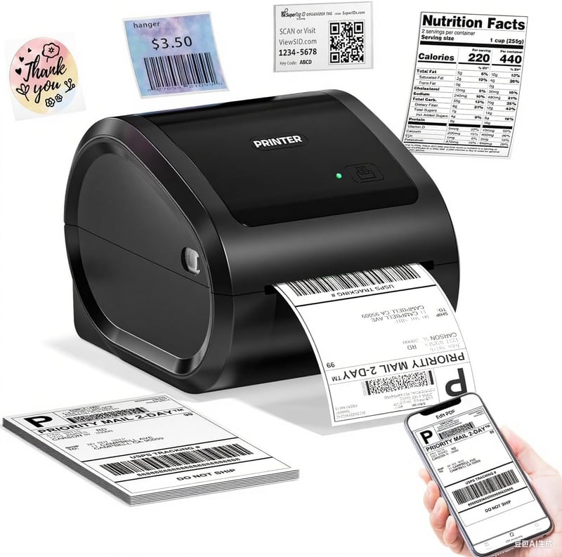 Phomemo D520BT Bluetooth Termál Címkenyomtató 4x6 Szállítási Címkék DHL FedEx Kompatibilis iOS Android Windows Mac