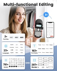 Phomemo LT12 hordozható Bluetooth címkenyomtató QWERTZ billentyűzettel 4