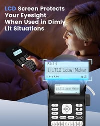Phomemo LT12 hordozható Bluetooth címkenyomtató QWERTZ billentyűzettel 7