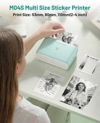 Phomemo M04S 110mm hordozható fotónyomtató okostelefonhoz iOS Android 7