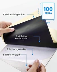 Tattoo prenášací papier Phomemo M08F A4 – balenie 100 listov, papier na prenos tetovacích šablón 2