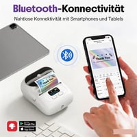 Phomemo M110 Bluetooth címkenyomtató önragadós címkékhez, fehér 7