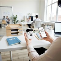 Phomemo M110 Bluetooth címkenyomtató önragadós címkékhez, fehér 9