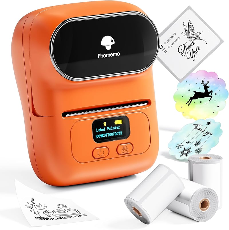 Phomemo M110 Bluetooth címkenyomtató öntapadós címkékkel, 3 tekercs