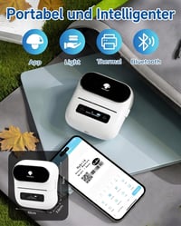 Termálna tlačiareň štítkov Phomemo M220 Bluetooth, prenosná, čiarové kódy, maloobchod, pre malé firmy, kompatibilná s telefónom a PC, biela 7