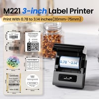 Phomemo M221 Bluetooth Címkenyomtató 3 Tekerccsel - Termikus Nyomtató Barkódhoz 3
