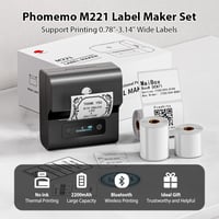 Phomemo M221 Bluetooth Címkenyomtató 3 Tekerccsel - Termikus Nyomtató Barkódhoz 2