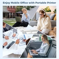 Prenosná termálna tlačiareň Phomemo M834 A4, bez atramentovej kazety, Bluetooth, kompatibilná so systémami Android a iOS, 300 DPI, A4 (210x297 mm) a 80 mm 8