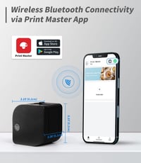 Phomemo P12 Mini Bluetooth címkenyomtató szett 3 tekerccsel, öntapadós termékek, iOS Android 4
