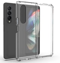 Husă PHONILLICO pentru Samsung Z Fold 4 - Husă de protecție transparentă din silicon TPU, rezistentă la șocuri, ultra-subțire pentru telefonul Samsung Galaxy Z Fold 4 1