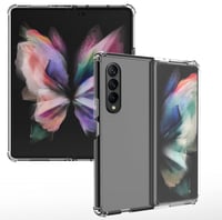 Husă PHONILLICO pentru Samsung Z Fold 4 - Husă de protecție transparentă din silicon TPU, rezistentă la șocuri, ultra-subțire pentru telefonul Samsung Galaxy Z Fold 4 2