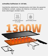 Phönix Germany SG101P elektromos asztal grill 1300W 3