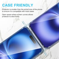 Phoona 2 ks tvrdené sklo na iPhone 16, tvrdosť 9H, 0,33 mm, HD priehľadné, odolné voči poškriabaniu, fólia bez bublín 2