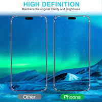 Phoona 2 ks tvrdené sklo na iPhone 16, tvrdosť 9H, 0,33 mm, HD priehľadné, odolné voči poškriabaniu, fólia bez bublín 4