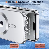 Phoona iPhone 15 Pro Max mágneses tok, ütésálló, vezeték nélküli töltés, ezüst - iPhone 15 Pro Max, silver 6