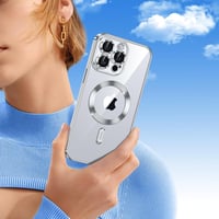 Phoona iPhone 15 Pro Max mágneses tok, ütésálló, vezeték nélküli töltés, ezüst - iPhone 15 Pro Max, silver 5
