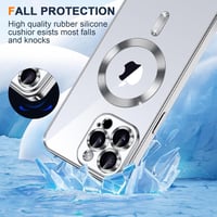 Phoona iPhone 15 Pro Max mágneses tok, ütésálló, vezeték nélküli töltés, ezüst - iPhone 15 Pro Max, silver 2