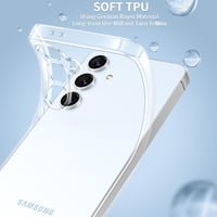 Phoona Samsung Galaxy S24 FE átlátszó TPU szilikon tok + 2 db edzett üveg fólia 5