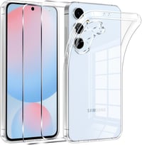 Phoona Samsung Galaxy S24 FE átlátszó TPU szilikon tok + 2 db edzett üveg fólia 1