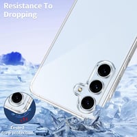 Phoona Samsung Galaxy S24 FE átlátszó TPU szilikon tok + 2 db edzett üveg fólia 4