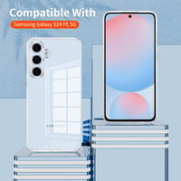 Phoona Samsung Galaxy S24 FE átlátszó TPU szilikon tok + 2 db edzett üveg fólia 2