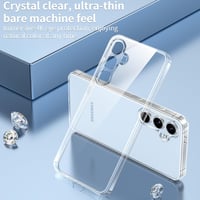 Phoona Samsung Galaxy S24 FE átlátszó TPU szilikon tok + 2 db edzett üveg fólia 3