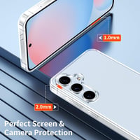 Phoona Samsung Galaxy S24 FE átlátszó TPU szilikon tok + 2 db edzett üveg fólia 7
