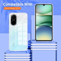 Husă Phoona pentru Xiaomi Redmi A5 4G cu 2 folii de sticlă securizată, carcasă de protecție transparentă, subțire, din silicon TPU, rezistentă la șocuri, anti-zgârieturi și anti-îngălbenire 2