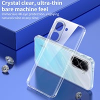 Husă Phoona pentru Xiaomi Redmi A5 4G cu 2 folii de sticlă securizată, carcasă de protecție transparentă, subțire, din silicon TPU, rezistentă la șocuri, anti-zgârieturi și anti-îngălbenire 3