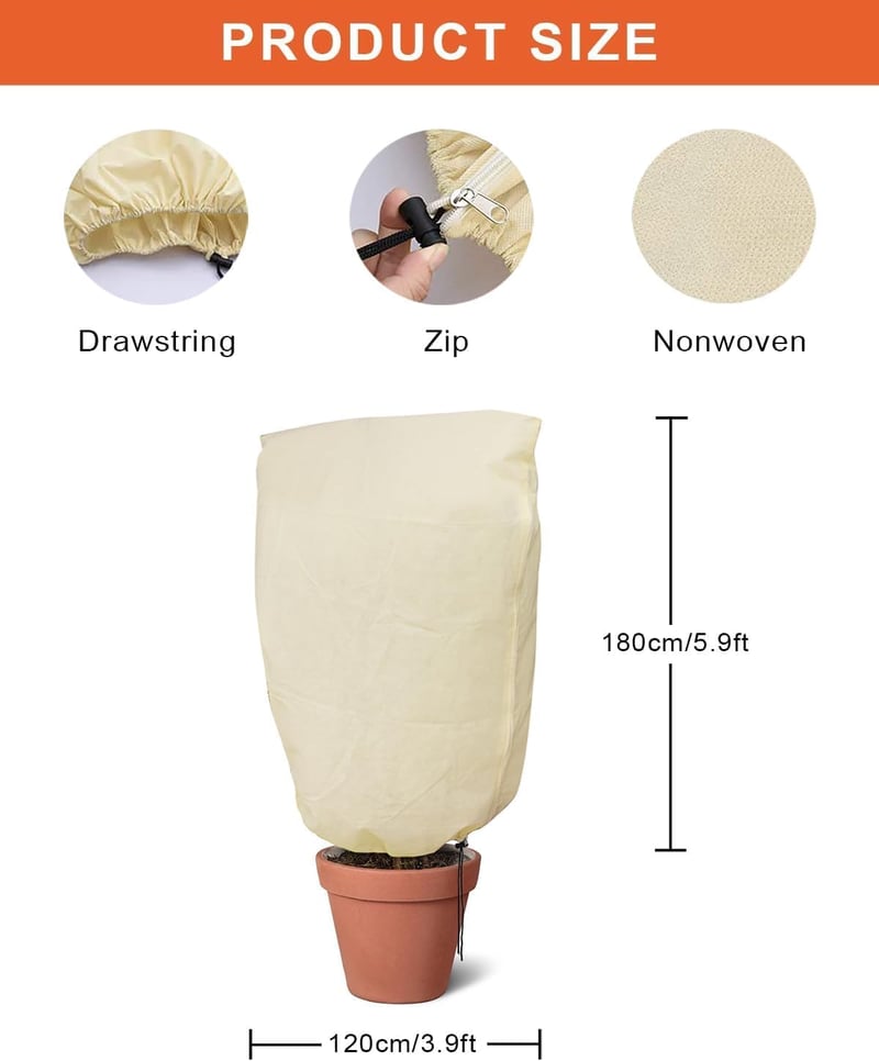 Photener növénytakaró 360x250cm 80g/m² téli fagyálló szövet cipzárral