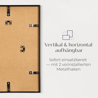 Ramă foto Photoframe4you 33x98 cm, plastic negru, cu sticlă acrilică, ramă foto de perete, format portret vertical 5