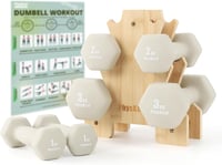 PhysKcal 1-2-3 kg hatszögletű kézisúlyzó szett tároló 1