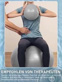 PhysKcal 65cm szürke torna labda + 23cm pilates labda szett, anti-burst, csúszásmentes egyensúly labda 7