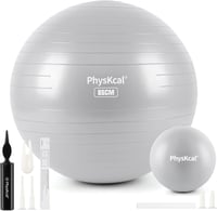 PhysKcal 65cm szürke torna labda + 23cm pilates labda szett, anti-burst, csúszásmentes egyensúly labda 1