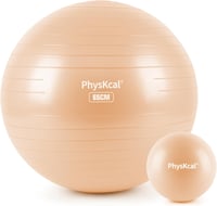 PhysKcal Fitness Labda és Pilates Labda Szett (48-55cm) - Csúszásmentes Ülőlabda Jógához, Tornához, Irodába - Világoskék PVC 1
