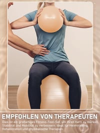 PhysKcal Fitness Labda és Pilates Labda Szett (48-55cm) - Csúszásmentes Ülőlabda Jógához, Tornához, Irodába - Világoskék PVC 7