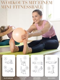 PhysKcal Fitness Labda és Pilates Labda Szett (48-55cm) - Csúszásmentes Ülőlabda Jógához, Tornához, Irodába - Világoskék PVC 4